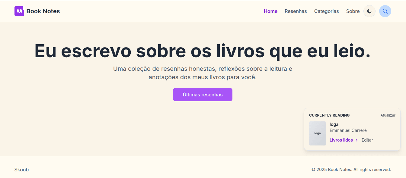 Prévia do projeto BookNotes